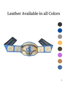 WWF Intercontinental Heavyweight Championship Title Belt 4mm Zinc Dual-Plated Real Cowhide Leather Burnished Edges Full Tip Included