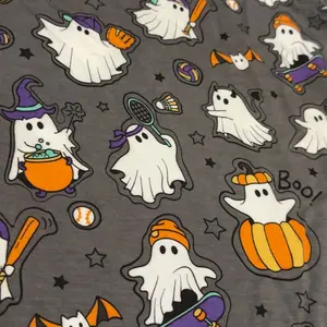 Babee Reshinee Boys Halloween Pajamas Toddler Kids Bamboo Viscose Long Sleeve PJs Set, Ghost Pumpkin Spooky Print Fall Sleepwear, Snug Fit Pajamas 12M-8Y, 2 Piece,baby loungewear,childrens fashion,boy clothing