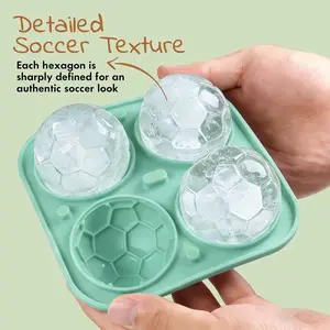 Dog 3D Soccer Sphere Ice Mold - Flexible Food-Grade BPA-Free Silicone Tray, Glass-Compatible for Summer Frozen Treats, DIY Yogurt