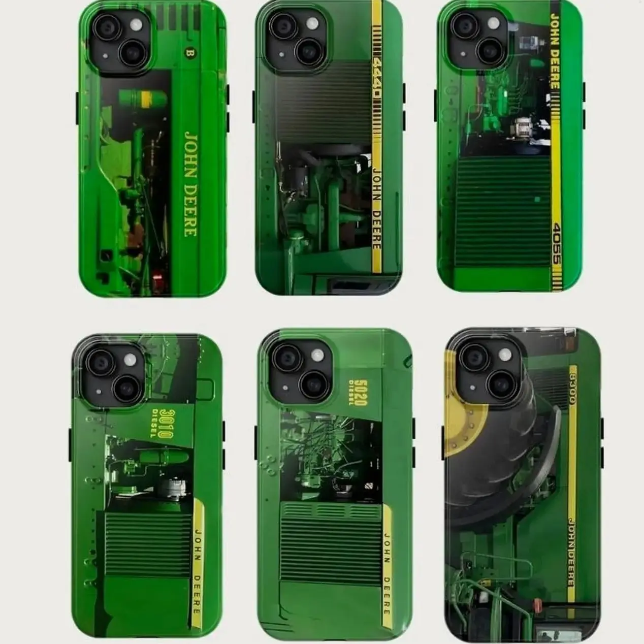 John Deere Green Tractor Phone Case Protective Cover for iPhone 17, X, 11, 12, 13, 14, 15, 16 Series & Galaxy Series