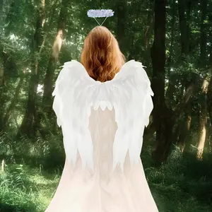 Elegant Organza Angel Wings Set, & Colors, Perfect for Festive Parties, Dance Recitals, Decorative Props