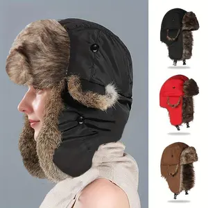 Men's Vintage Winter Trapper Hat - Windproof & Waterproof with Fleece-Lined Earflaps for Ultimate Warmth - Ideal for Outdoor Sports, Skiing & Cold Weather Adventures