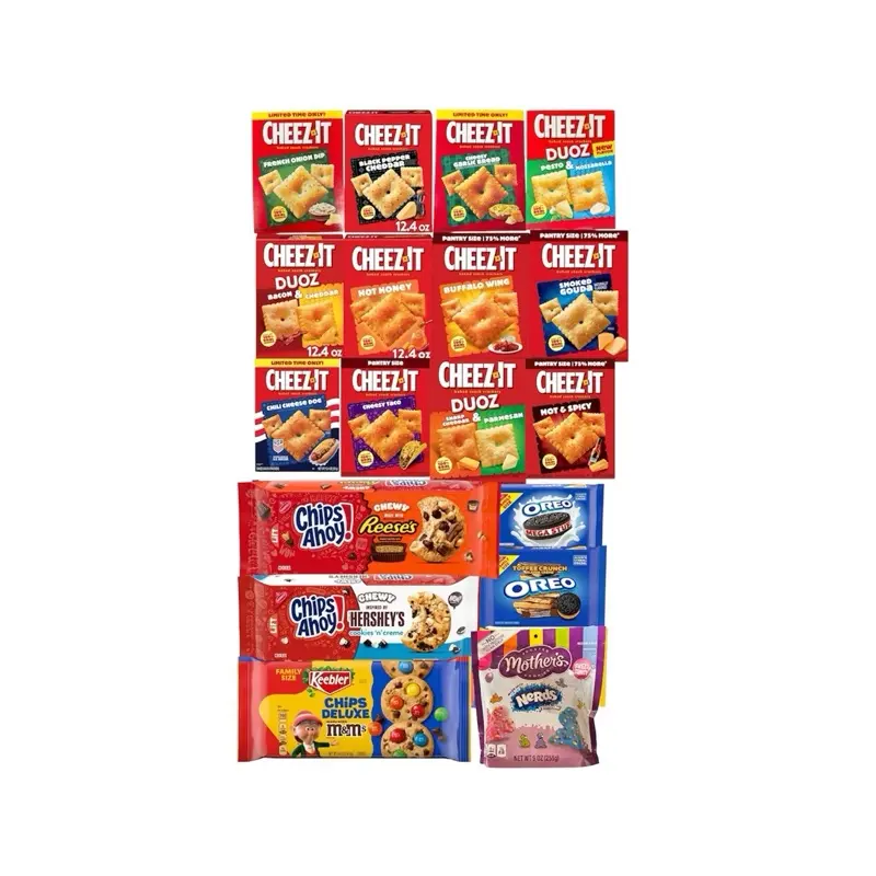 Pantry Snack Pack Bundle of 3- Flavor Will Vary Cheezits, Cookies, or More