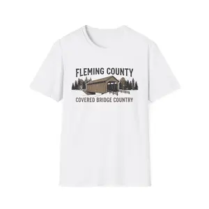 Fleming County Covered Bridge T-Shirt | Country Scenic Design