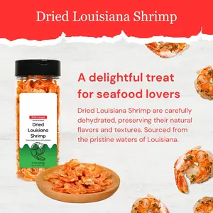 Premium WildCaught Dried Louisiana Shrimp (5 Oz, ~230 Pieces)  MSGFree NonGMO Dehydrated Seafood
