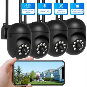 【JOOAN 1080P 360° WiFi Smart Home Security Camera】Multi-Angle Pan/Tilt Panoramic HD, BT/WiFi Connectivity, Color Night Vision, Motion Detection, Two-Way Audio, Automatic Tracking, Alarm, 2.4G WiFi, Mobile App Remote Control, SD Card/Cloud Storage