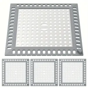 Stainless Steel Floor Drain Cover, 6 Counts Durable Hair Catcher with Soft Silicone Rim, Drain Cover for Bathtub, Sink, Bathroom, Kitchen