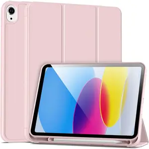 Case for iPad (A16) 11th Generation 11 Inch 2025, iPad 10th Generation 10.9 inch 2022 with Pencil Holder, Auto Sleep/Wake, Slim Trifold Stand Protective Cover with Soft TPU , Light