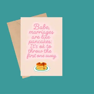 Divorce Humor Greeting Card | Funny Divorce Card For Friend / Family | Breakup Humor | Condolences, Sympathy | Marriage Jokes