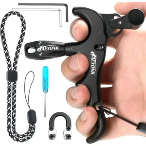 Bow Release for Compound Bow,Aluminum 360°Rotatable,Archery Release Trigger,for Both Right and Left Handers,for Both Youth and Adults,Adjustable Sensitivity and Angle,Tool Included