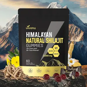 Himalayan Shilajit Gummies with Ashwagandha & Gokshura | 85+ Trace Minerals & Fulvic Acid | Organic, Non-GMO Micronutrient Supplement for Men & Women | 100% Pure & Natural