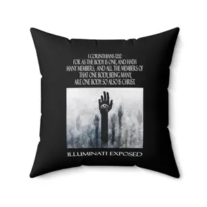 Illuminati Exposed 1 Corinthians 12:12 Faux Suede Square Pillow