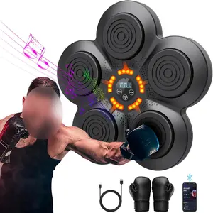 Music Boxing Machine With Boxing Gloves, Smart Bluetooth Boxing Trainer, Boxing Wall Mount Machine for Adults Kids, Electronic Boxing Target Fitness For Home Office Gym