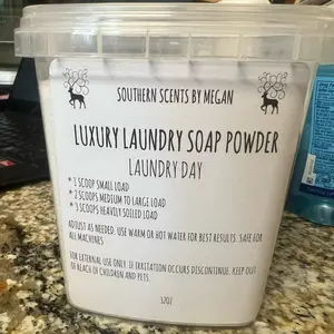 Southern Scents by Megan Luxury Laundry Soap Powder - Laundry Day Formula for Small to Heavy Loads - 32oz Container