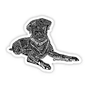 Labrador Retriever Dog 4-inch Vinyl Sticker, Pet Stickers