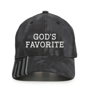 God's Favorite Patriotic Hat - Premium Quality, Professionally Embroidered in USA, One Size Fits Most, Item No. NL-3163