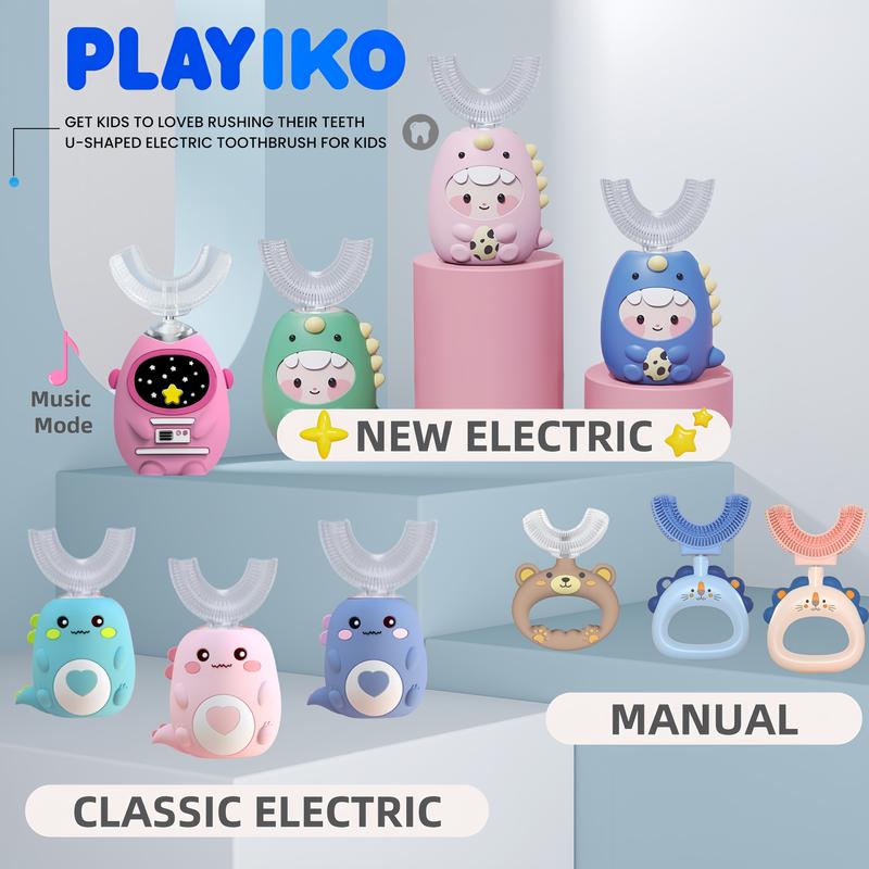 Baby electric Toothbrush,U-shaped toothbrush,2 - 14 Years, Soft Bristles, BPA Free | 2 - 4 Pack Oral Care Tools