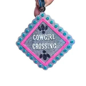 Cowgirl Crossing car freshie