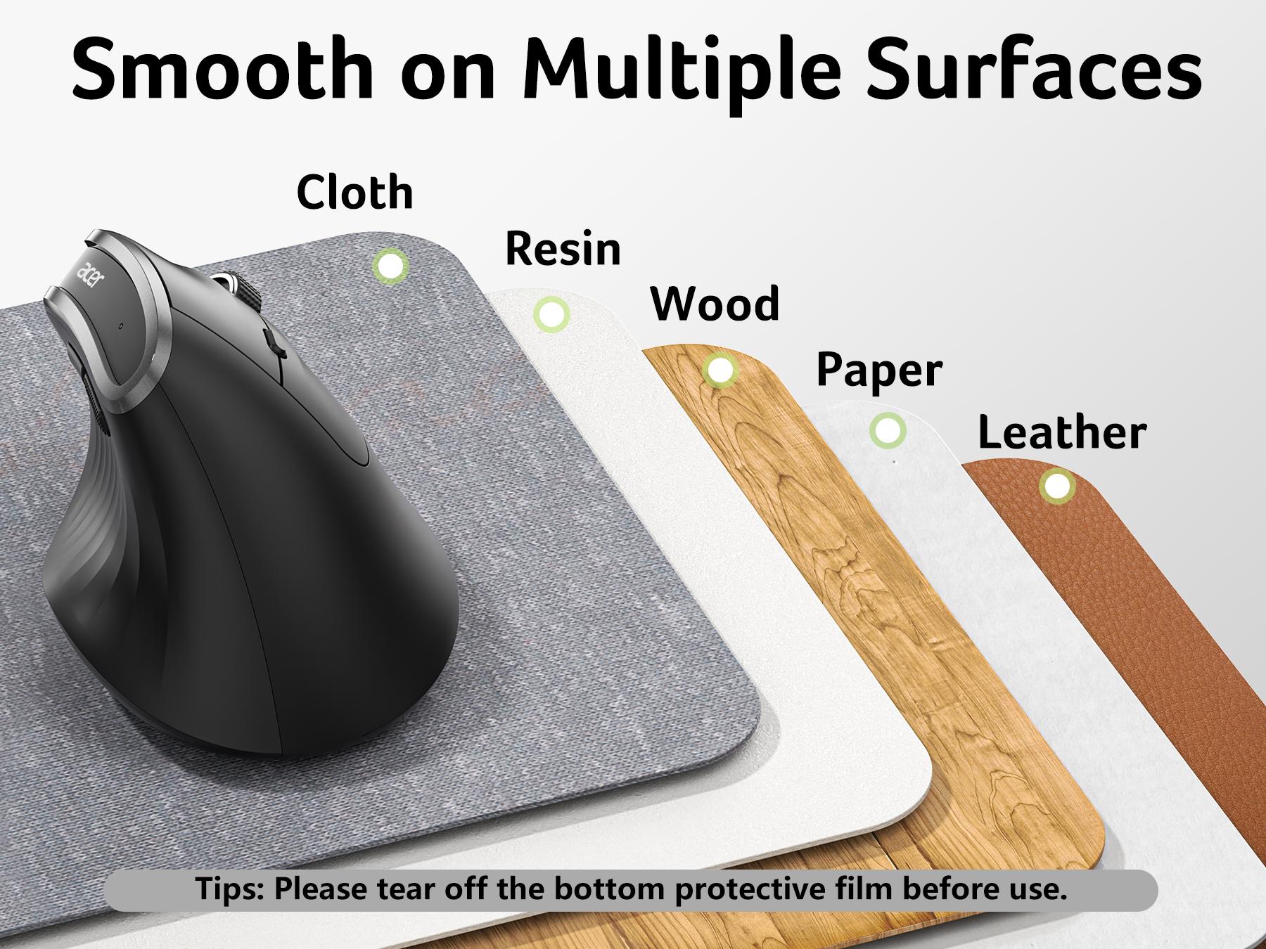 Acer Ergonomic Mouse Wireless, Vertical Computer Mouse for Office, Ergo Mice Rechargeable for Medium to Large Sized Hands, 2.4GHz USB Receiver, 800/1200/1600 DPI, 6 Buttons for Laptop, PC and Desktop