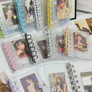 1PC Nail Sticker Display Book with Openable Design, Semi-Transparent PP Binder, Cozy INS-Style, Macaron Color Patterns, Can Store Receipts, Notes, and Stationery, Ideal for Office and Study Organization, Durable Material, Suitable for Home, Office.