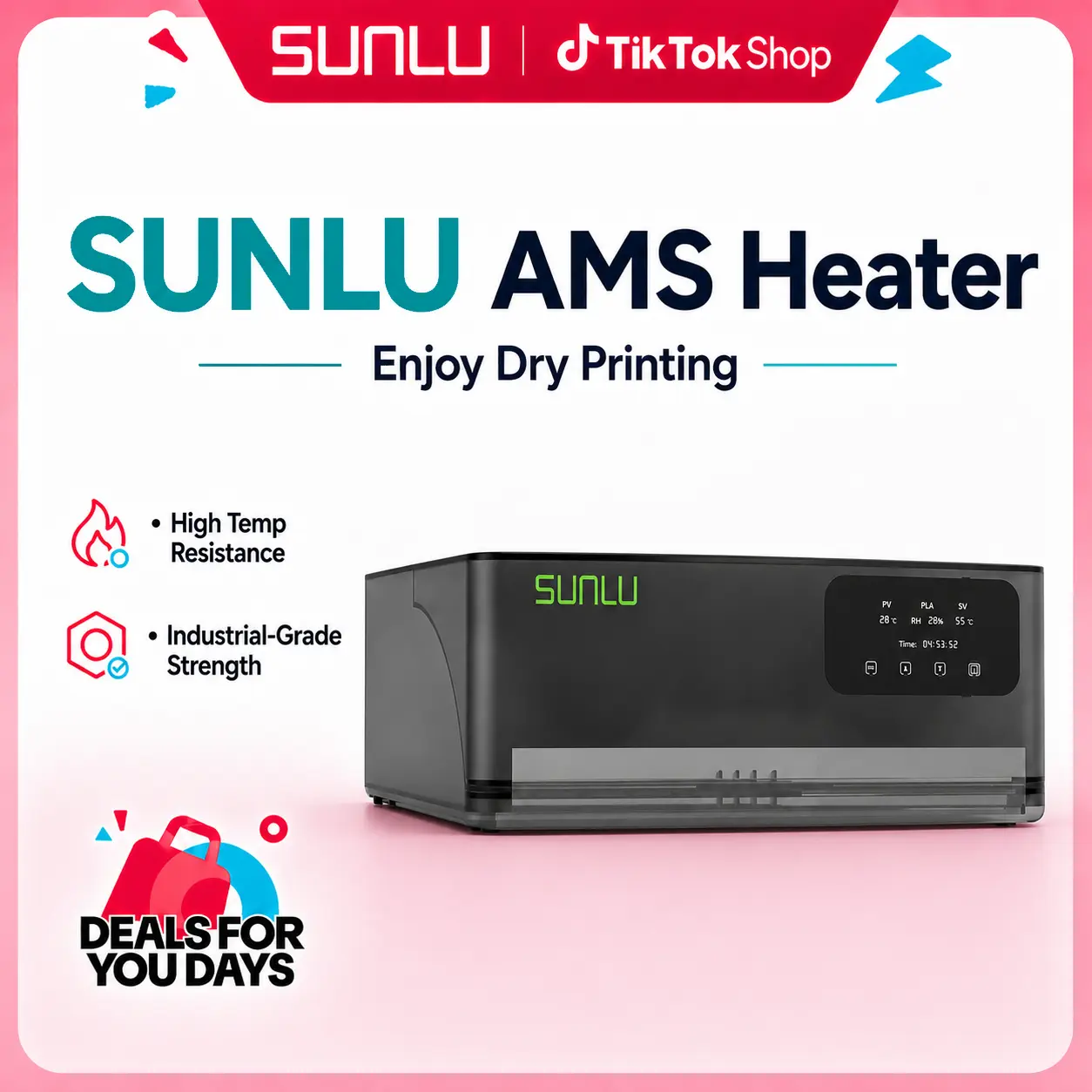 【Only for AMS 1 Generation】SUNLU AMS Heater Upgraded your Bambulab the first generation AMS, Enables Drying while Printing