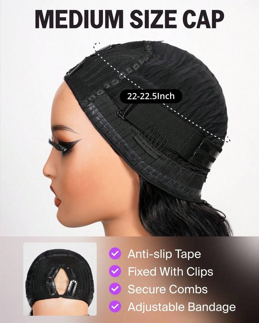 [V Part]Bling Hair V Part Wig Human Hair Body Wave Human Hair Wig With Clips Brazilian 100% Human Hair VPart Wigs Human Hair For Black Women Glueless Beginner Friendly Deep Wave