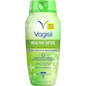 Vagisil Feminine Wash for Intimate Area Hygiene, Healthy Detox, All Over Body Wash for Women, Gynecologist Tested, Hypoallergenic and pH Balanced, 12 Fl Oz (Pack of 1)