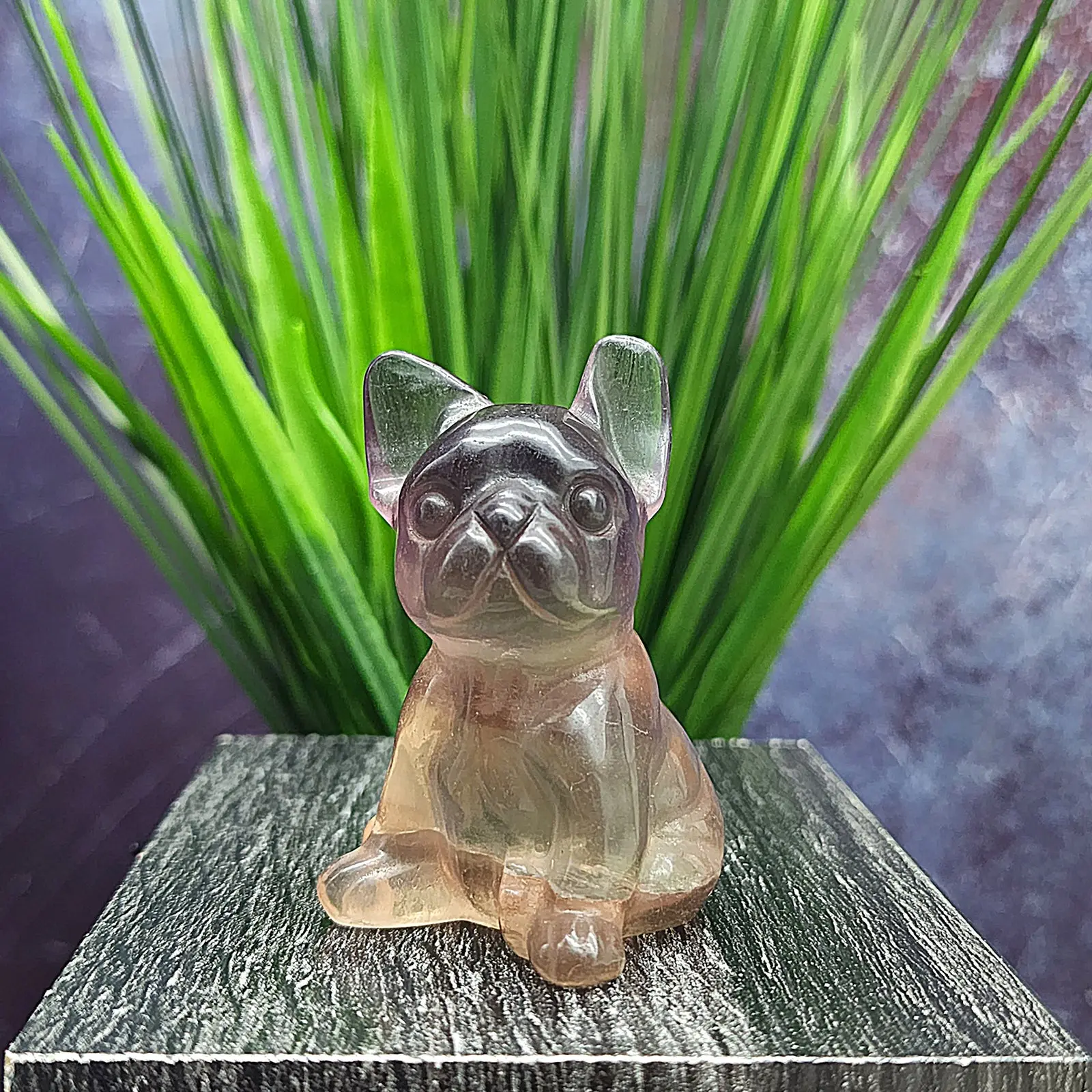 Fluorite Boston Terrier Carvings