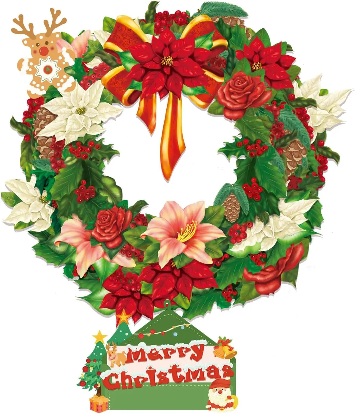 Christmas Door Wreath 16"