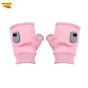 Rechargeable Portable Heating Gloves,Heated Fingerless Gloves,Portable Heating Gloves with Digital Display, Smart Thermostatic Heated Fingerless Gloves,3rd Gear Adjustable