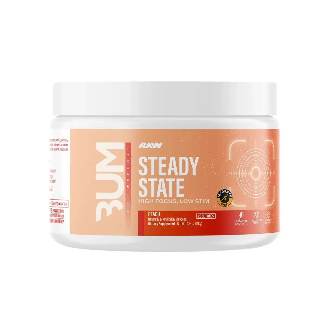 Steady State - non-stim pre-workout, stay focused, and productive for hours Steady State - non-stim pre-workout, stay focused, and productive for hours