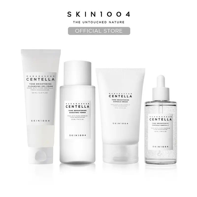 [SKIN1004 Official Shop] Tone Brightening Set | Gel Foam + Toner + Niacinamide Ampoule + Cream , Reduces dark spots