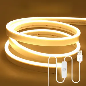 Lqhzmyy LED Flexible Decorative Neon Light Strip, Warm Soft Light, USB Powered, DIY Creative Design, Indoor Outdoor Decor, Valentine's Day, Christmas, Halloween