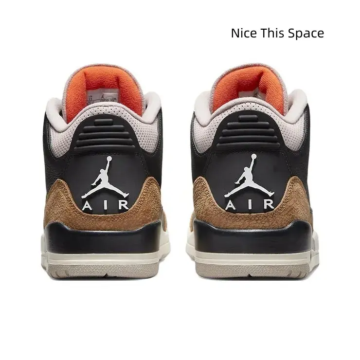 Retro Black Tan Color Block Mid Top Trainers For Men, Premium Black Leather Soft Brown Suede Overlays Cream Inner Lining Ankle Support Cushioned Sole Daily Walking Sports Sneakers