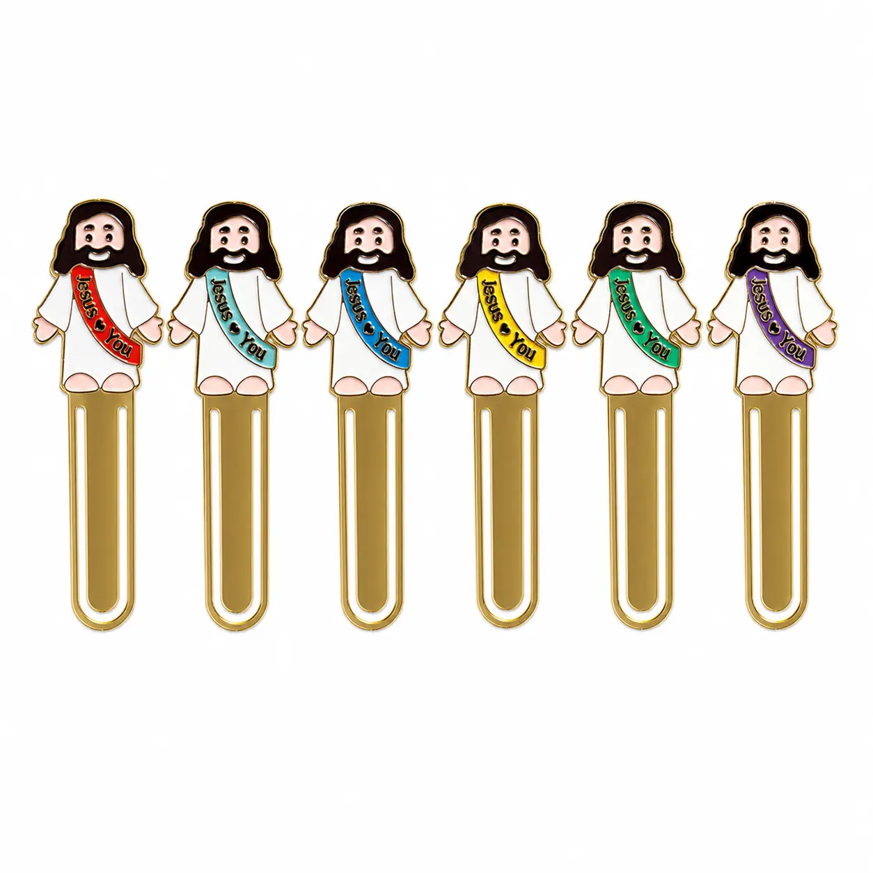 6PCS/12PCS Bulk Jesus Bookmark Ornaments, Classic Religious Faith Decor, Summer Baptism Party Favors, Sunday School Classroom Gifts, Bible Journal Accessories & Small Christmas Gifts