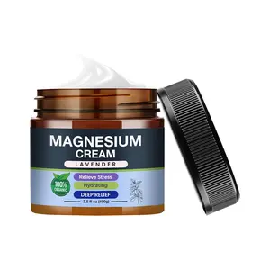 Magnesium Cream - Apply To Arms, Legs, Feet & Body Before Bed - Skin Friendly Moisturizing Body Lotion  for relaxation- Lavender