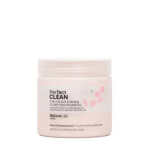 NatureLab. Perfect Clean 2-in-1 Scalp Scrub & Clarifying Shampoo with Sakura Sugar Crystals & Hyaluronic Acid for Haircare