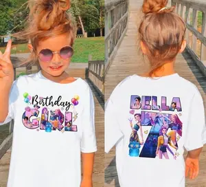 [Deal For You Day] Huntrix Inspired Personalized Demon Hunter Birthday Shirt Custom Name Girl Boy Tee Family Matching Fantasy Gift