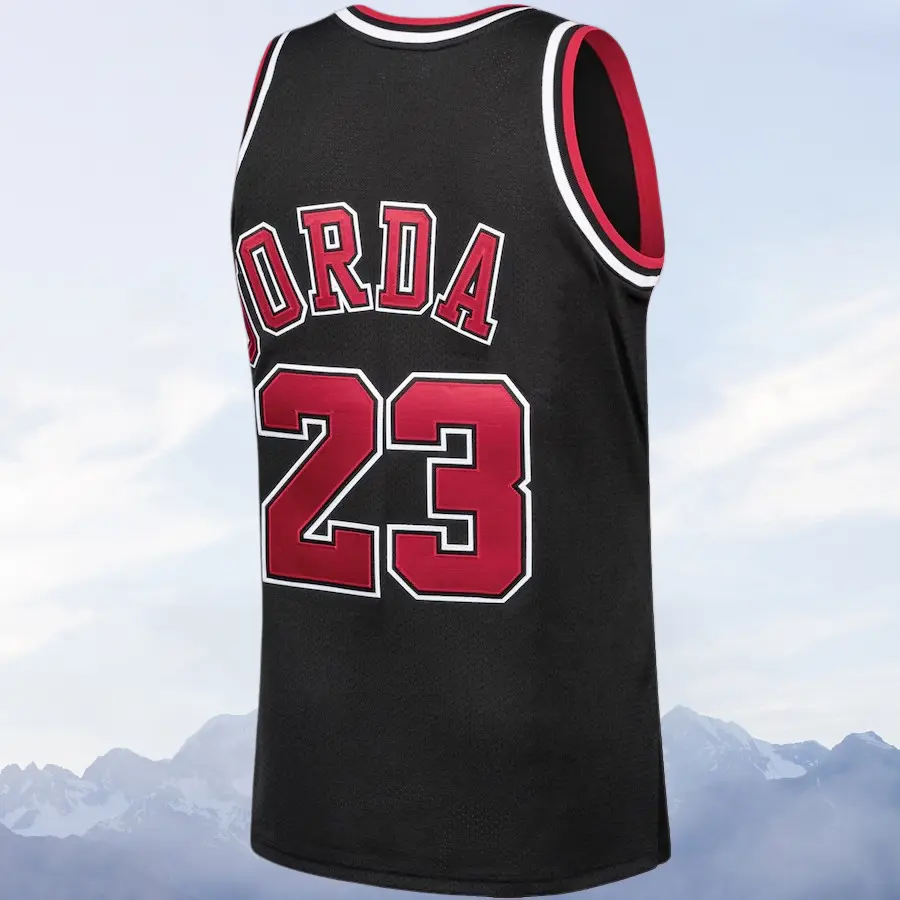 Men's stitched Men's Sleeveless Basketball Jersey Black 1997-98 collect
