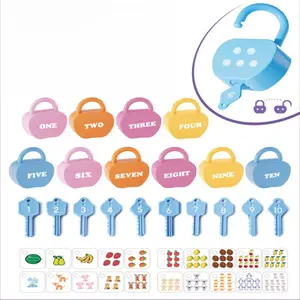 Digital Letter Pair Puzzle Toy, Colorful Abs Locks & Keys, Educational Counting Game for Kids, Shape Recognition, Focus Training, Shape Recognition Puzzles