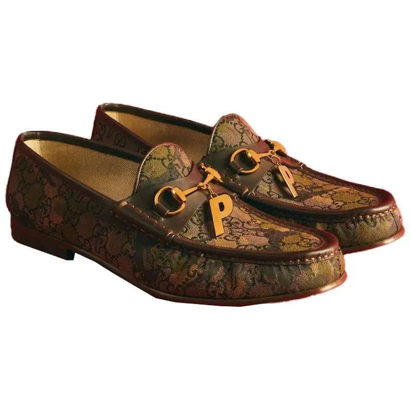 Palace x Gucci GG-P Canvas Horsebit P Charm Camoflauge (unisex) by StockX