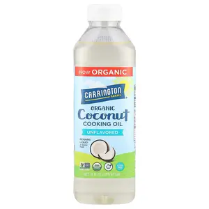 Carrington Farms Organic Coconut Cooking Oil, Unflavored, 16 fl oz (473 ml)