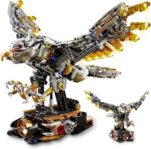 Bricks Ideas Mechanical Eagle Building Set with Light, Compatible with Lego Animal, Rotatable Eagle Building Blocks Toy for Adults, STEM Gift for Girls Boys Teens Age 12+ (1168 PCS)
