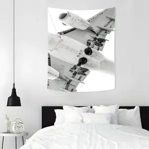 Airplane Pattern Wall Hanging Tapestry, Aesthetic Wall Hanging Decor, Polyester Background Banner, Bedroom Home Office Decor Accessories with Free Installation Package