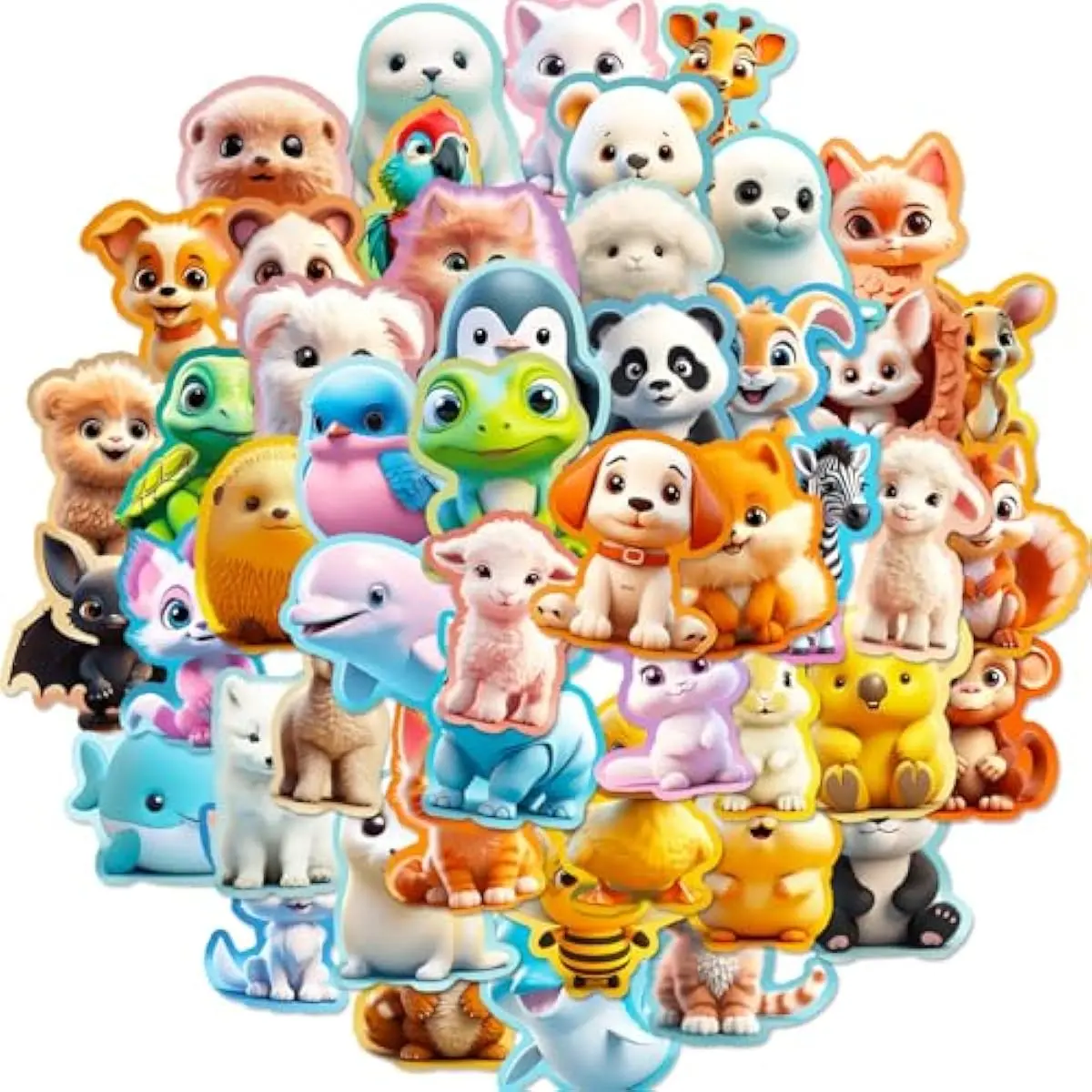100PCS Cute Animal Die-Cut Decorative Bunny Stickers – Waterproof Vinyl for Adults, Water Bottles, Laptops, DIY Crafts & Party Favors, Stickers For Adults, Bunny Sticker Stickers