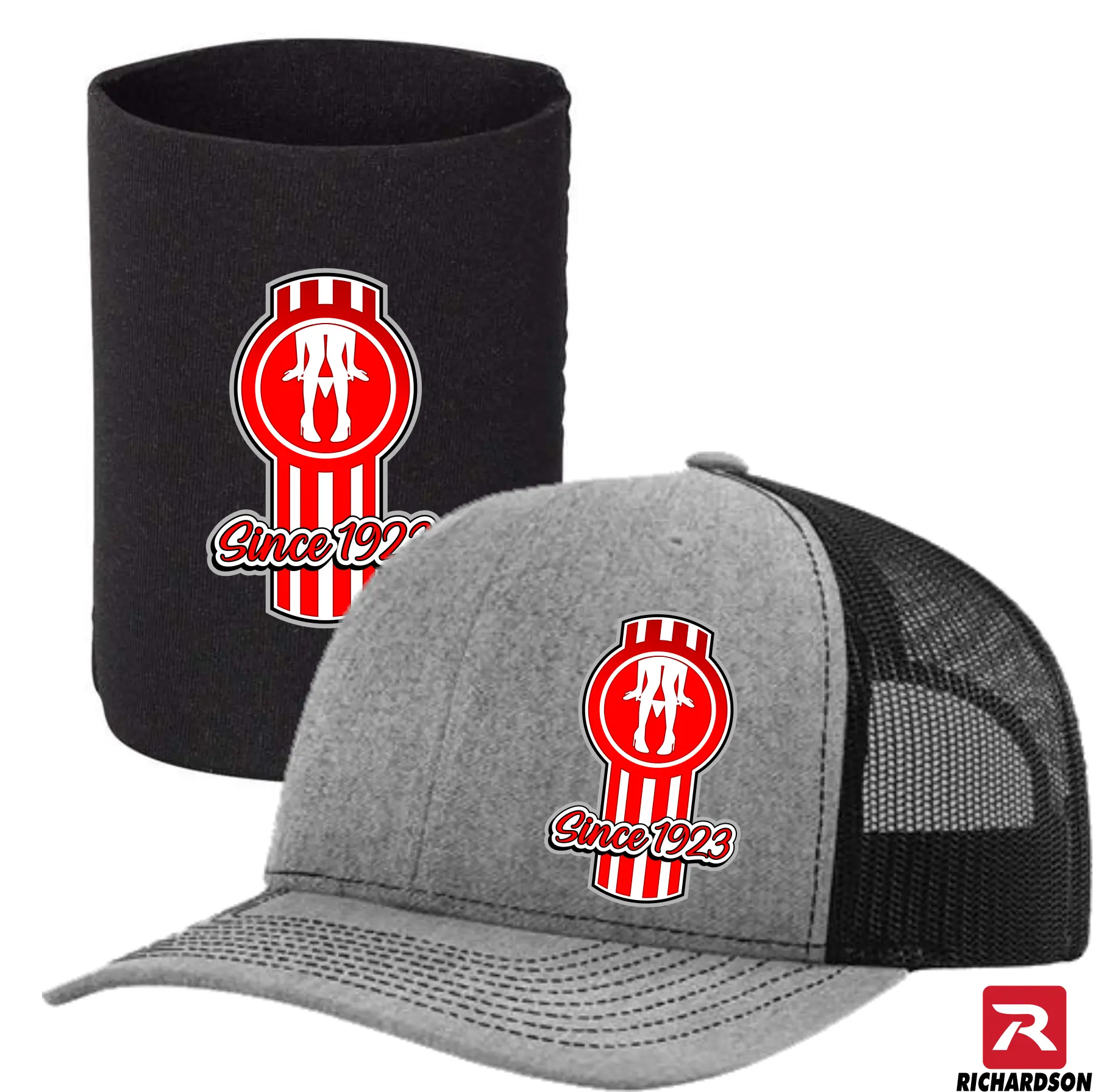 Richardson 112 Kenworth P@nty Dropper Snapback Hat and Koozie - Combo Pack Graphic Trucker Hat Adjustable Hat