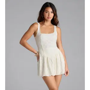 Gorgeous Energy Lace Skort Bubble Romper