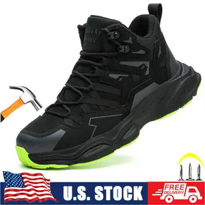 New Styles Men Safety Boots Steel Toe shoes Anti-smash Work Sneakers Safety Shoes Men IndestructibleWork Boots non-slip Protective Boots Work as hiking