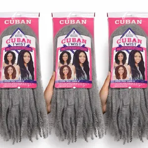 Cuban Twist Braid 18” – Grey (Gris)    3 Packs Bundle – Full Head Ready!   Color: Grey Length: 18 inches  Perfect for: ️ Twists ️ Faux Locs ️ Crochet styles  ️ Natural texture ️ Full & fluffy ️ Lightweight ️ Pre-stretched ️ Hot water settin