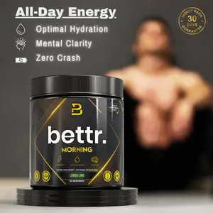 Bettr. Morning All-In-1 Natural Energy, Focus, Hydration, Gut Health Supplement with Electrolytes, Caffeine, Nootripics, Vitamins + Minerals, Gut Health